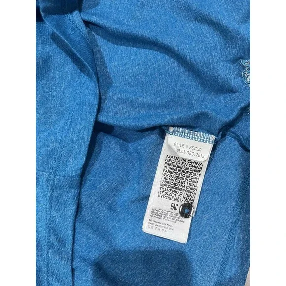 Marmot Womens ALLIE Blue Henley Roll Tab Sleeve Hiking Outdoor Performance Sz L - Picture 8 of 9